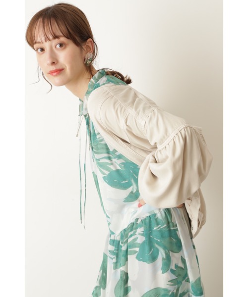 JILL STUART（ジルスチュアート）の「◆ロンダブルゾン（ブルゾン・レディース・ベージュ/ブルー・SMALL/MEDIUM）」の4枚目の写真