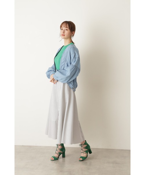 JILL STUART（ジルスチュアート）の「◆ロンダブルゾン（ブルゾン・レディース・ベージュ/ブルー・SMALL/MEDIUM）」の10枚目の写真