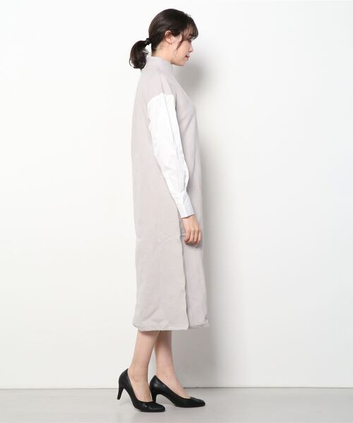 DENHAM（デンハム）の「DENHAM/デンハム/MIXING LONG DRESS（ワンピース・レディース・グレー・FREE）」の2枚目の写真