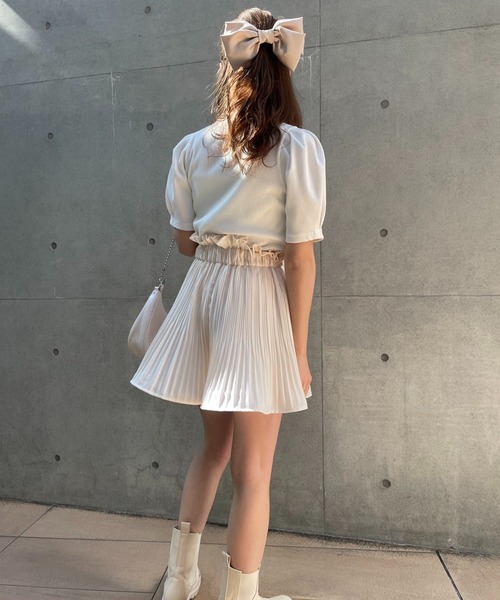 one after another NICE CLAUP(ワンアフターアナザーナイスクラップ)の「プリーツショートパンツ(その他パンツ・レディース・ブラック/ベージュ/アイボリー・FREE)」の22枚目の写真