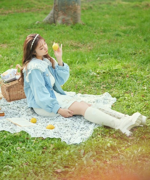 Swankiss(スワンキス)の「SX cotton denim Gジャン(その他アウター・レディース・ブルー/ライトブルー/インディゴブルー・FREE)」の19枚目の写真