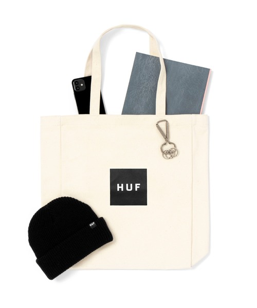 HUF（ハフ）の「BOX LOGO TOTE BAG M / HUF トートバッグ