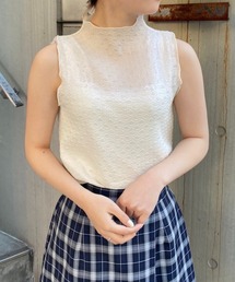 ノースリーブハイネックシアーインナー