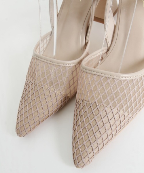 tocco closet（トッコ　クローゼット）の「ストラップ付きチュールメッシュサンダル（サンダル・レディース・ブラック/ベージュ/ホワイト・L/M/S/LL）」の22枚目の写真