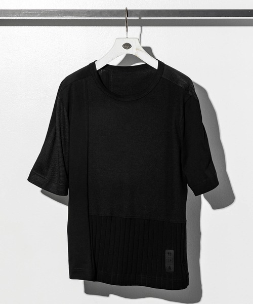 C DIEM(カルペディエム)の「C DIEM(カルペディエム)パッチワーク半袖Tシャツ(Tシャツ/カットソー・メンズ・ブラック/ホワイト・L/M/S)」の11枚目の写真