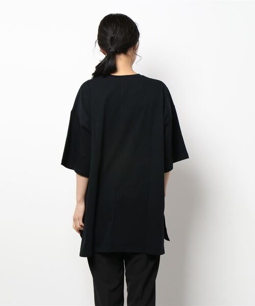 gomme（ゴム）の「24/-天竺　サイドスリットＴ（Tシャツ/カットソー・レディース・ホワイト/ブラック/ベージュ/トップグレー・MEDIUM）」の22枚目の写真