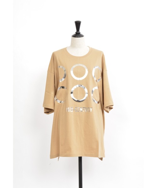 gomme（ゴム）の「24/-天竺　サイドスリットＴ（Tシャツ/カットソー・レディース・ホワイト/ブラック/ベージュ/トップグレー・MEDIUM）」の4枚目の写真