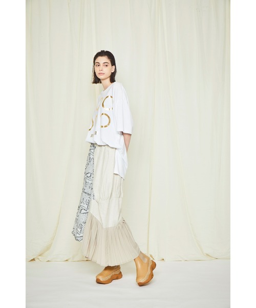 gomme（ゴム）の「24/-天竺　サイドスリットＴ（Tシャツ/カットソー・レディース・ホワイト/ブラック/ベージュ/トップグレー・MEDIUM）」の8枚目の写真