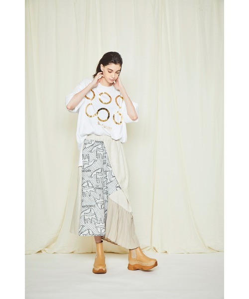 gomme（ゴム）の「24/-天竺　サイドスリットＴ（Tシャツ/カットソー・レディース・ホワイト/ブラック/ベージュ/トップグレー・MEDIUM）」の7枚目の写真