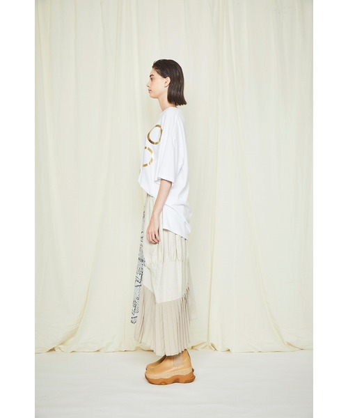 gomme（ゴム）の「24/-天竺　サイドスリットＴ（Tシャツ/カットソー・レディース・ホワイト/ブラック/ベージュ/トップグレー・MEDIUM）」の9枚目の写真