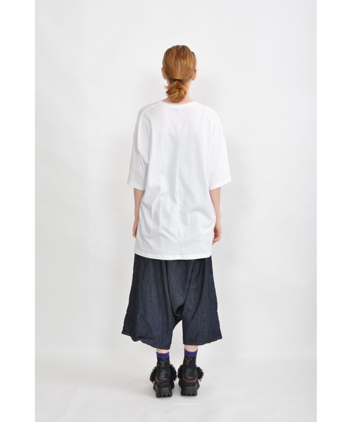 gomme（ゴム）の「24/-天竺　サイドスリットＴ（Tシャツ/カットソー・レディース・ホワイト/ブラック/ベージュ/トップグレー・MEDIUM）」の13枚目の写真