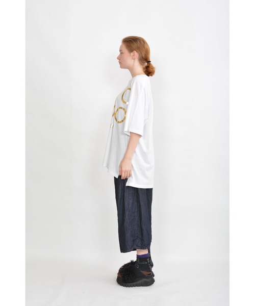 gomme（ゴム）の「24/-天竺　サイドスリットＴ（Tシャツ/カットソー・レディース・ホワイト/ブラック/ベージュ/トップグレー・MEDIUM）」の14枚目の写真