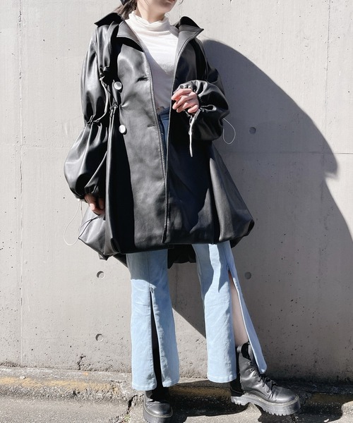 lilLilly（リルリリー）の「バルーンレザーコート（その他アウター