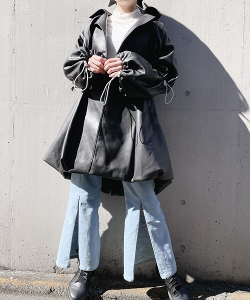 lilLilly（リルリリー）の「バルーンレザーコート（その他アウター