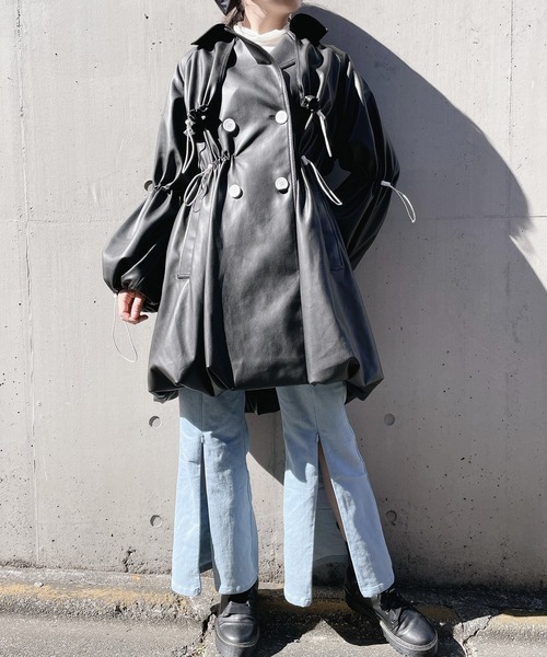 lilLilly（リルリリー）の「バルーンレザーコート（その他アウター