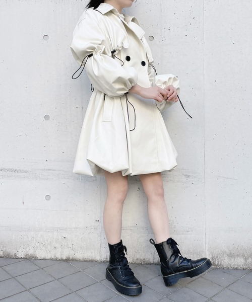 lilLilly（リルリリー）の「バルーンレザーコート（その他アウター