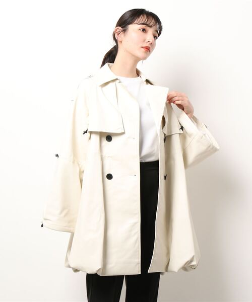 lilLilly バルーンレザーコート　ホワイト staff】バルーンレザーコート🤍chisaki | lilLilly official