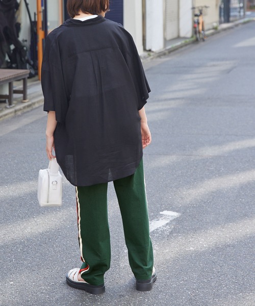 forksy.（フォルクシー）の「【forksy.】カラーサイドラインカットストレートイージーパンツ（その他パンツ・レディース・ネイビー/グリーン/アイボリー・FREE）」の5枚目の写真