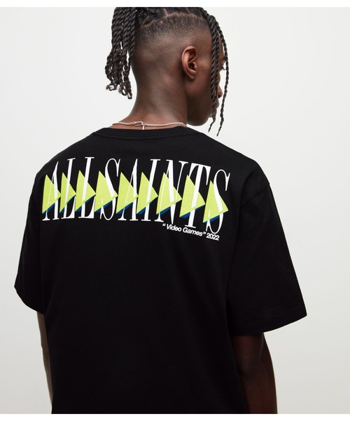 ALLSAINTS（オールセインツ）の「MOMENTUM CREW T-SHIRT | MOMENTUM クルー Tシャツ（Tシャツ/カットソー・メンズ・ブラック・XS/S/M/L）」の4枚目の写真