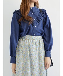 Te chichi TERRASSE | ダンガリーフリルブラウス(シャツ/ブラウス)