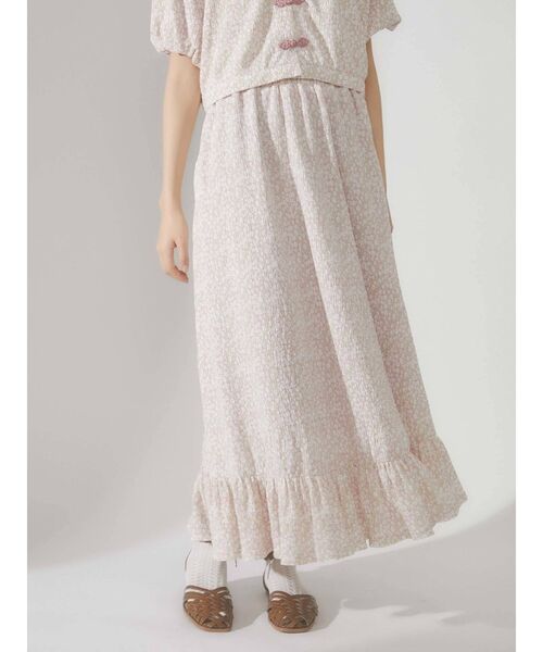 merry jenny（メリージェニー）の「flowerフレアスカート（スカート・レディース・ピンク/イエロー/グリーン・FREE）」の6枚目の写真