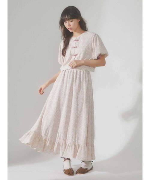 merry jenny（メリージェニー）の「flowerフレアスカート（スカート・レディース・ピンク/イエロー/グリーン・FREE）」の7枚目の写真