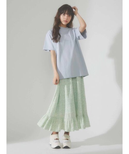 merry jenny（メリージェニー）の「flowerフレアスカート（スカート・レディース・ピンク/イエロー/グリーン・FREE）」の12枚目の写真