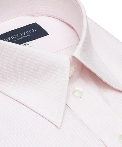 TOKYO SHIRTS（トウキョウシャツ）の「形態安定ノーアイロン レギュラー 長袖ビジネスワイシャツ（ビジネスシャツ・メンズ・ベビーピンク・首回り39cm-裄丈84cm/首回り37cm-裄丈84cm/首回り39cm-裄丈80cm/首回り41cm-裄丈86cm/首回り37cm-裄丈80cm/首回り41cm-裄丈82cm/首回り43cm-裄丈82cm/首回り42cm-裄丈82cm/首回り43cm-裄丈86cm/首回り42cm-裄丈86cm）」の2枚目の写真