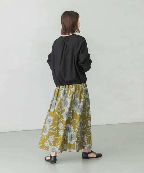 かぐれ（カグレ）の「フラワープリントフレアスカート（スカート・レディース・オリーブ/ミント・FREE）」の20枚目の写真