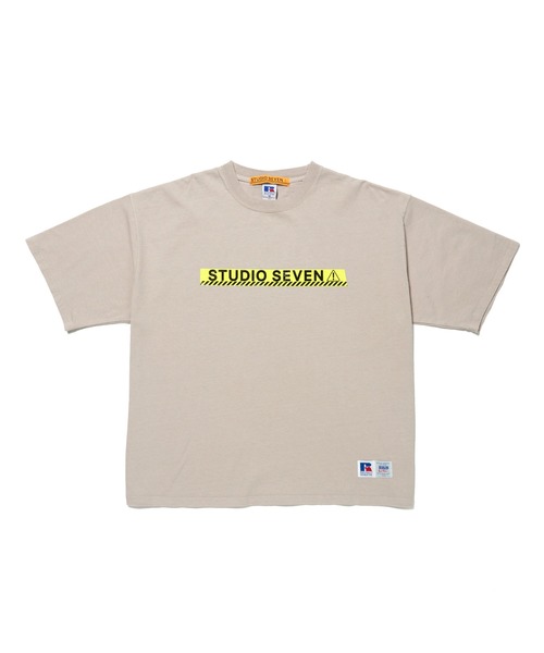STUDIO SEVEN(スタジオ セブン)の「Russell Athletic x STUDIO SEVEN SS Tee 1【STUDIOSEVEN/スタジオセブン】(Tシャツ/カットソー・メンズ・グレー/ホワイト/カーキ/ブラック・MEDIUM/LARGE)」の4枚目の写真