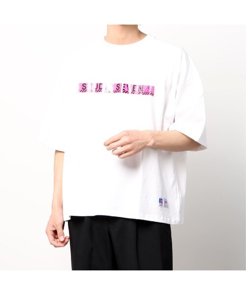 STUDIO SEVEN(スタジオ セブン)の「Russell Athletic x STUDIO SEVEN SS Tee 1【STUDIOSEVEN/スタジオセブン】(Tシャツ/カットソー・メンズ・グレー/ホワイト/カーキ/ブラック・MEDIUM/LARGE)」の14枚目の写真