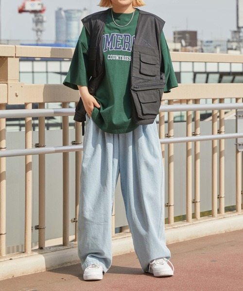WEGO(ウィゴー)の「WEGO/【ZOZOTOWN&一部店限定】タックワイドバルーンパンツ(デニムパンツ・レディース・ホワイト/ブラック系その他/ライトインディゴブルー・FREE)」の15枚目の写真