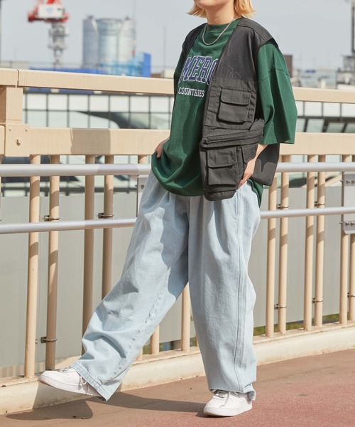 WEGO(ウィゴー)の「WEGO/【ZOZOTOWN&一部店限定】タックワイドバルーンパンツ(デニムパンツ・レディース・ホワイト/ブラック系その他/ライトインディゴブルー・FREE)」の16枚目の写真