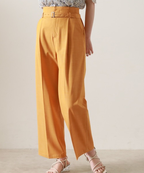 Cheek（チーク）の「【サイズ展開あり】ベルト付きハイウエストパンツ（その他パンツ・レディース・ネイビー/キャメル・SMALL/MEDIUM）」の21枚目の写真