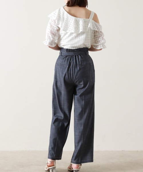 Cheek（チーク）の「【サイズ展開あり】ベルト付きハイウエストパンツ（その他パンツ・レディース・ネイビー/キャメル・SMALL/MEDIUM）」の16枚目の写真