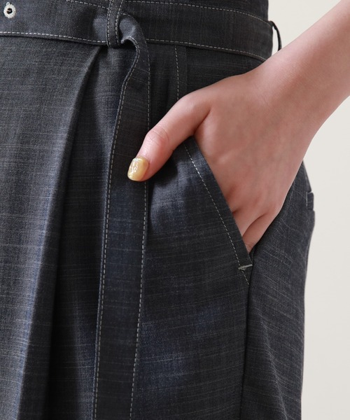 Cheek（チーク）の「【サイズ展開あり】ベルト付きハイウエストパンツ（その他パンツ・レディース・ネイビー/キャメル・SMALL/MEDIUM）」の10枚目の写真