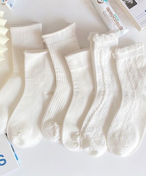 EPICKS（エピックス）の「ホワイトアソートレディースソックス ショート 白ソックス靴下（ソックス/靴下・レディース・その他1/その他2/その他3/その他4/その他5/その他6・23cm～25cm）」の8枚目の写真