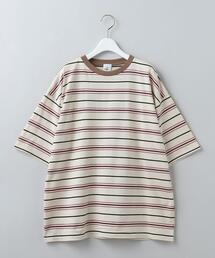 6 | ＜6(ROKU)＞COTTON MULTI BORDER T-SHIRT 2022SS/Tシャツ(Tシャツ/カットソー)