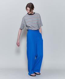 6 | ＜6(ROKU)＞COTTON MULTI BORDER T-SHIRT 2022SS/Tシャツ(Tシャツ/カットソー)