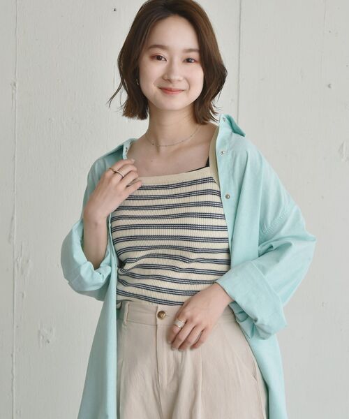 RETRO GIRL（レトロガール）の「マルチボーダーニットキャミ（キャミソール・レディース・ホワイト系その他/ブルー系その他/オレンジ系その他・FREE）」の22枚目の写真