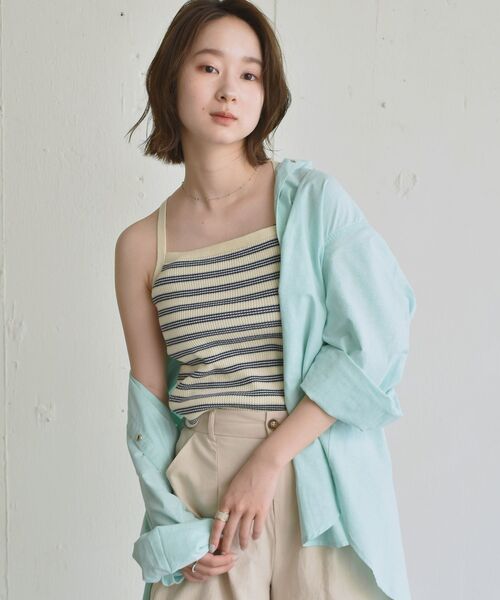 RETRO GIRL（レトロガール）の「マルチボーダーニットキャミ（キャミソール・レディース・ホワイト系その他/ブルー系その他/オレンジ系その他・FREE）」の21枚目の写真