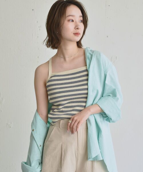 RETRO GIRL（レトロガール）の「マルチボーダーニットキャミ（キャミソール・レディース・ホワイト系その他/ブルー系その他/オレンジ系その他・FREE）」の20枚目の写真