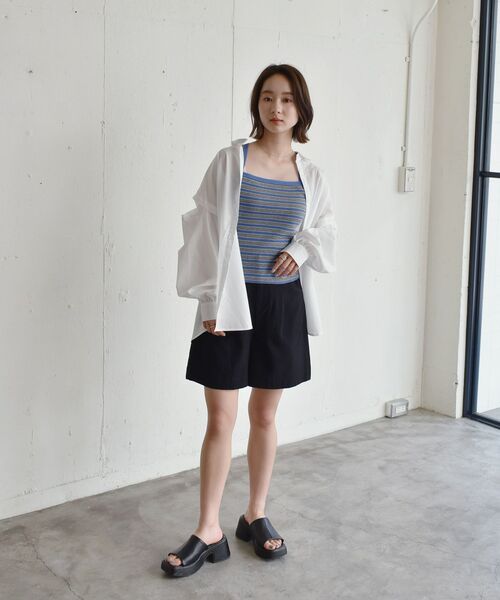 RETRO GIRL（レトロガール）の「マルチボーダーニットキャミ（キャミソール・レディース・ホワイト系その他/ブルー系その他/オレンジ系その他・FREE）」の10枚目の写真