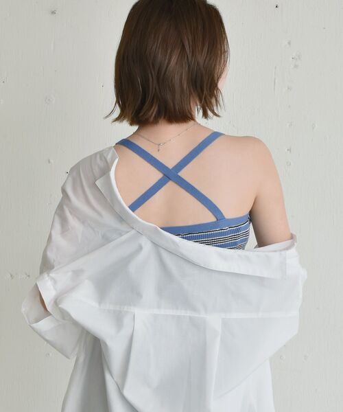 RETRO GIRL（レトロガール）の「マルチボーダーニットキャミ（キャミソール・レディース・ホワイト系その他/ブルー系その他/オレンジ系その他・FREE）」の6枚目の写真