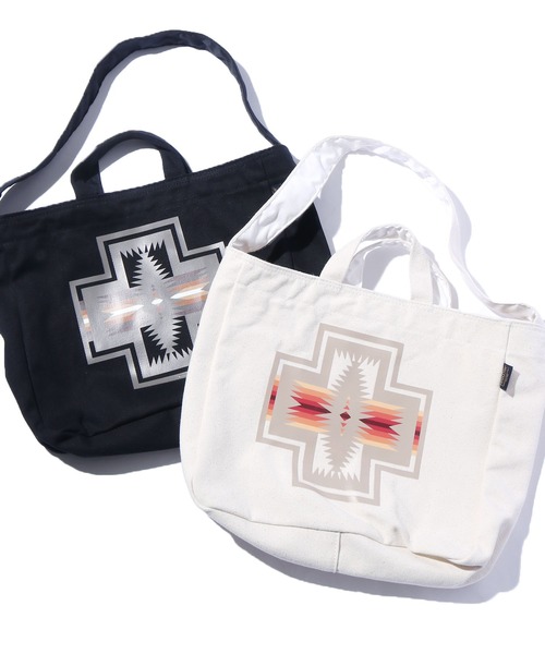 PENDLETON(ペンドルトン)の「PENDLETON / ペンドルトン CANVAS TOTE トートバック ハンドバッグ 2WAY(トートバッグ・メンズ・ブラック/オフホワイト・ONE SIZE)」の11枚目の写真