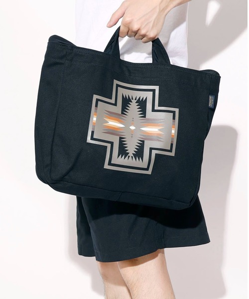 PENDLETON(ペンドルトン)の「PENDLETON / ペンドルトン CANVAS TOTE トートバック ハンドバッグ 2WAY(トートバッグ・メンズ・ブラック/オフホワイト・ONE SIZE)」の17枚目の写真