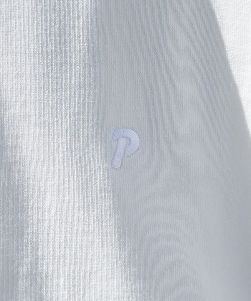Perushu(ペルーシュ)の「ワンポイントロゴ刺繍Tシャツ(Tシャツ/カットソー・メンズ・オフホワイト/オリーブ/ブルーグレー/グレイッシュベージュ・MEDIUM/LARGE)」の12枚目の写真