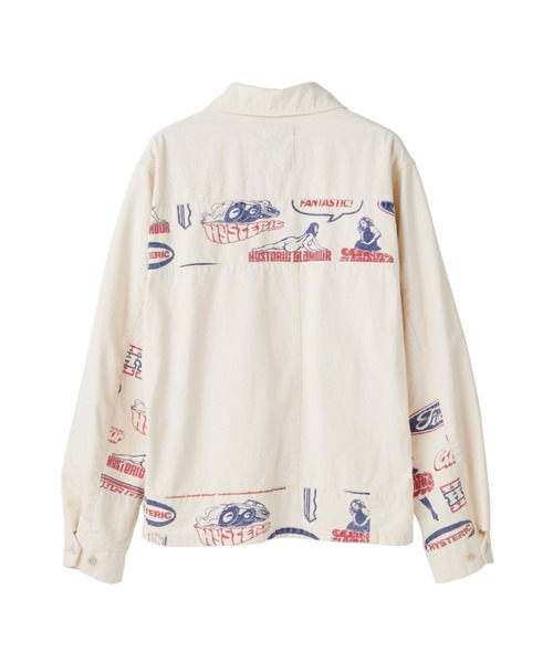 HYSTERIC GLAMOUR(ヒステリックグラマー)の「HYSTERIC FANTASTIC柄スクラッチ スポーツジャケット(ブルゾン・メンズ・ホワイト・SMALL/MEDIUM/LARGE/X-LARGE)」の2枚目の写真