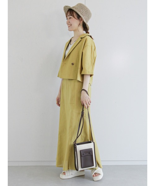 ehka sopo（エヘカソポ）の「テーラードシャツ（セットアップ可）（シャツ/ブラウス・レディース・イエロー/ベージュ/ブラック・ﾌﾘ-）」の15枚目の写真