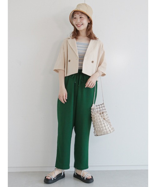 ehka sopo（エヘカソポ）の「テーラードシャツ（セットアップ可）（シャツ/ブラウス・レディース・イエロー/ベージュ/ブラック・ﾌﾘ-）」の4枚目の写真